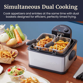 Elite Gourmet deep fryer easy cleanup highlighting simple maintenance