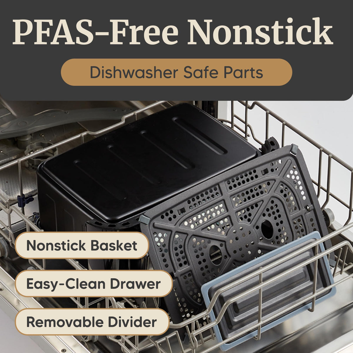 Elite Gourmet dishwasher-safe components simplify cleanup after meals