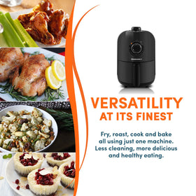 Elite Gourmet EAF1121 knob controls emphasize simple temperature and timer adjustments
