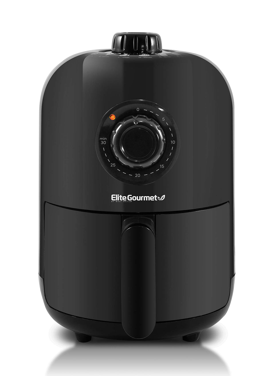 Elite Gourmet EAF1121 top view of compact air fryer for quick meals