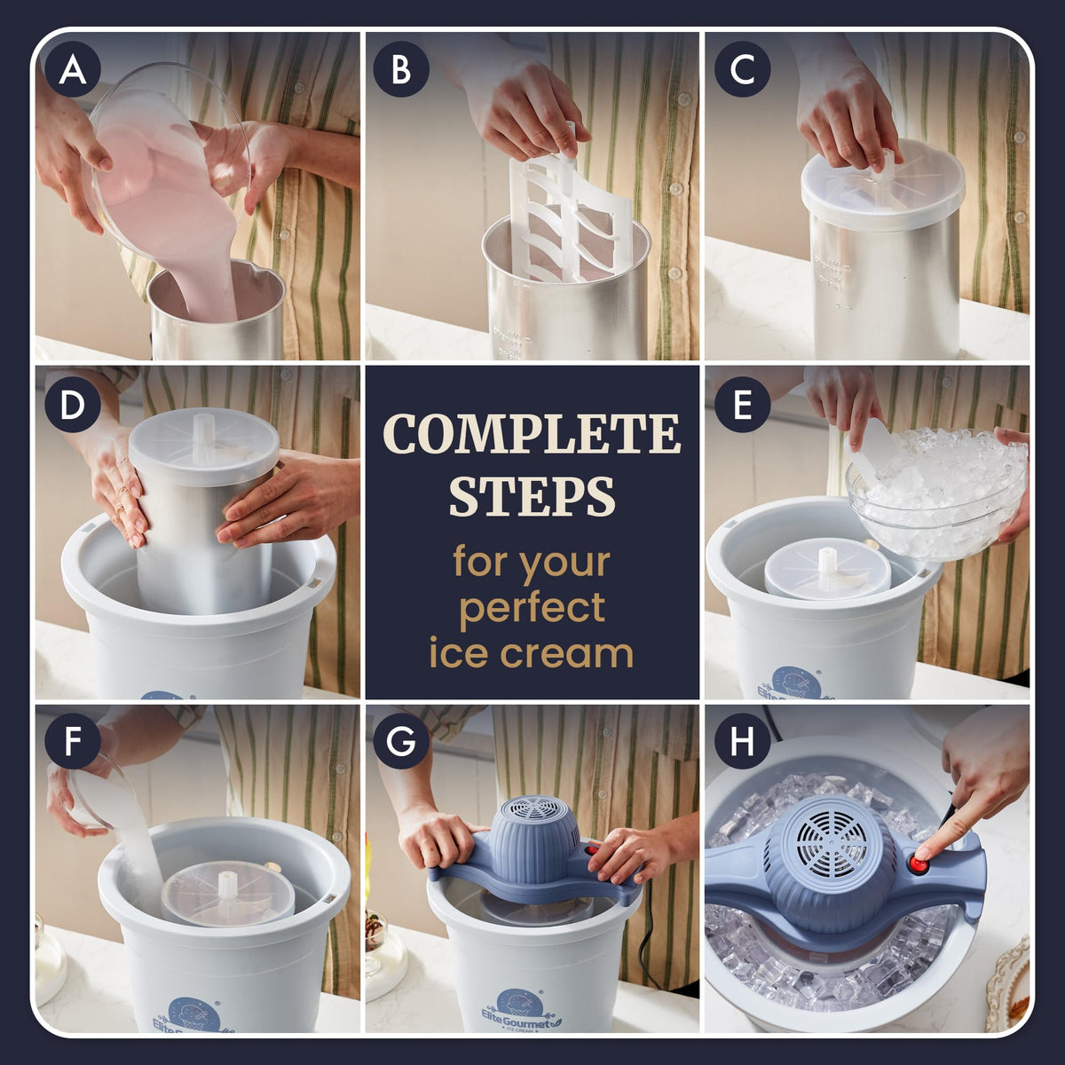 Elite Gourmet easy-clean disassembly for fast cleanup and storage.