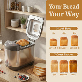 Elite Gourmet EBM8103SS loaf baking progress window for monitoring rise