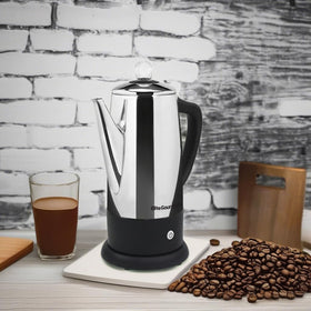 Keep-warm function of Elite Gourmet EC812 maintains beverage warmth for hours.