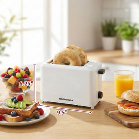 Elite Gourmet ECT-1027 swing-out crumb tray for quick cleanup after snacks.