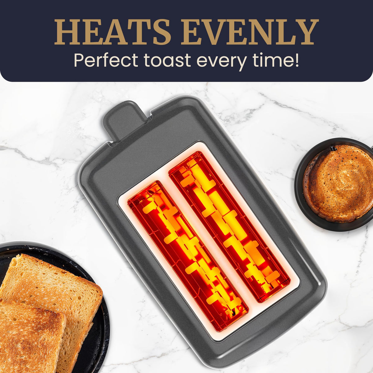 Elite Gourmet ECT1027G control panel demonstrates easy 6-shade settings.