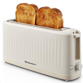 Elite Gourmet ECT2517C SlimToast 10-inch slot loads long bread without slicing