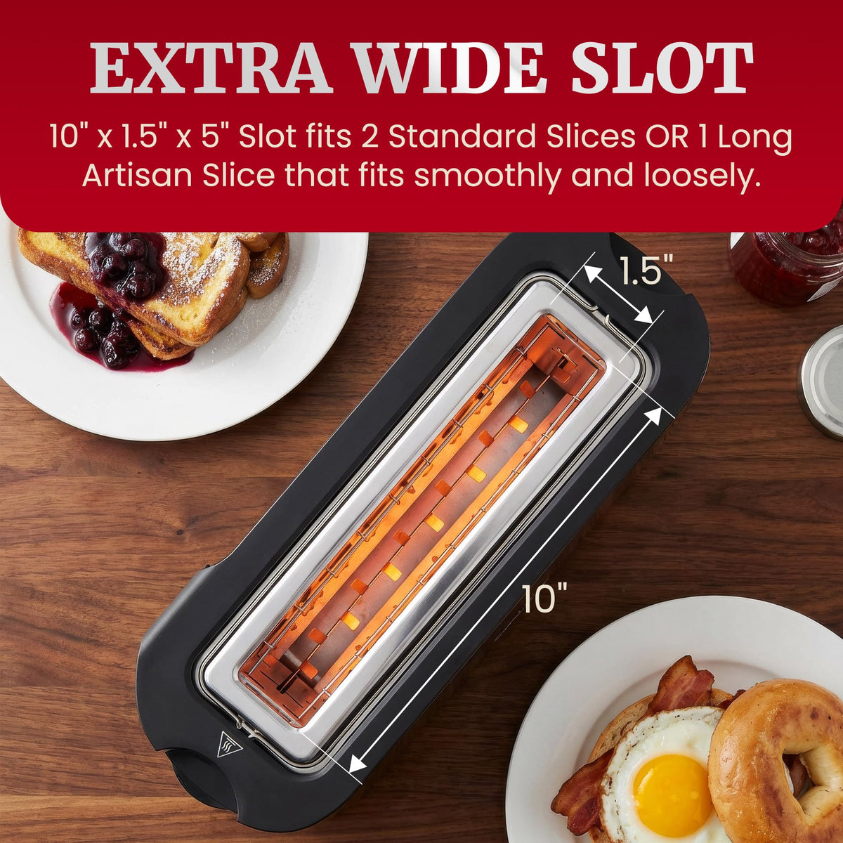 Elite Gourmet ECT3200 cancel button for quick toast interruption.