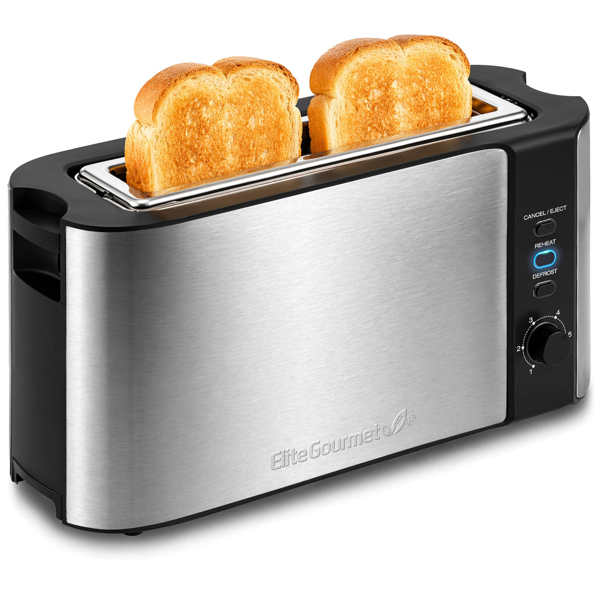 Elite Gourmet ECT3200 wide-slot toaster for thick bread and bagels.