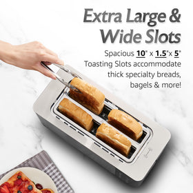 Elite Gourmet ECT5924D defrost mode demonstrates thaw and toast convenience.