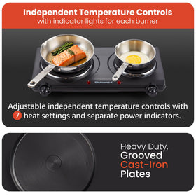 Nonstick surfaces on Elite Gourmet EDB-302BF are easy to wipe clean