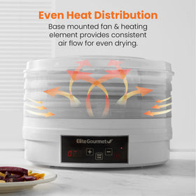 Elite Gourmet EFD770WD dried fruits ready-to-eat healthy snacks.