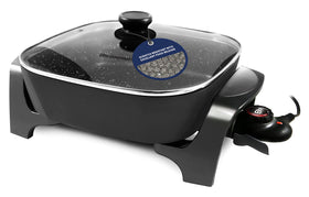 Elite Gourmet EG6201 deep-dish electric skillet for family meals with a wide cooking surface