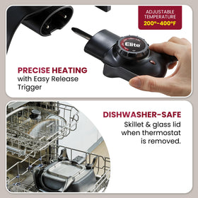 Elite Gourmet EG6201 non-stick marble coating for easy food release