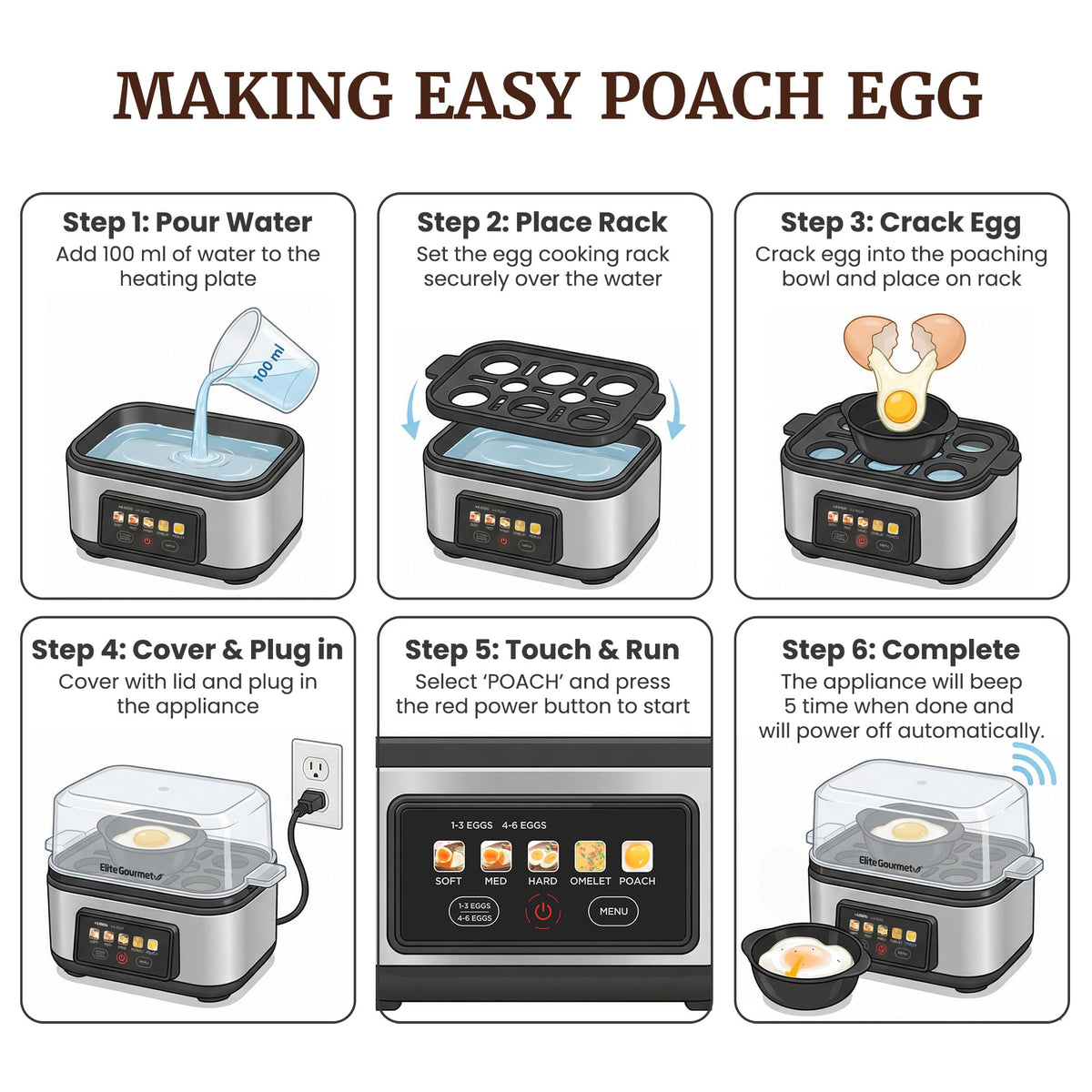 Elite Gourmet EggLogic complete bundle shows versatile eggs options and accessories.
