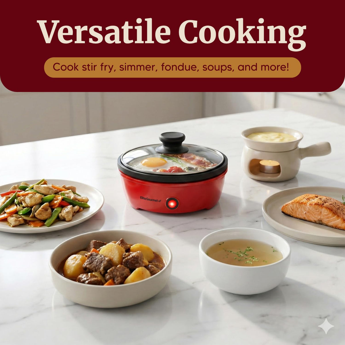 Elite Gourmet EGL-6101 in a dorm kitchen, saving space without sacrificing performance.