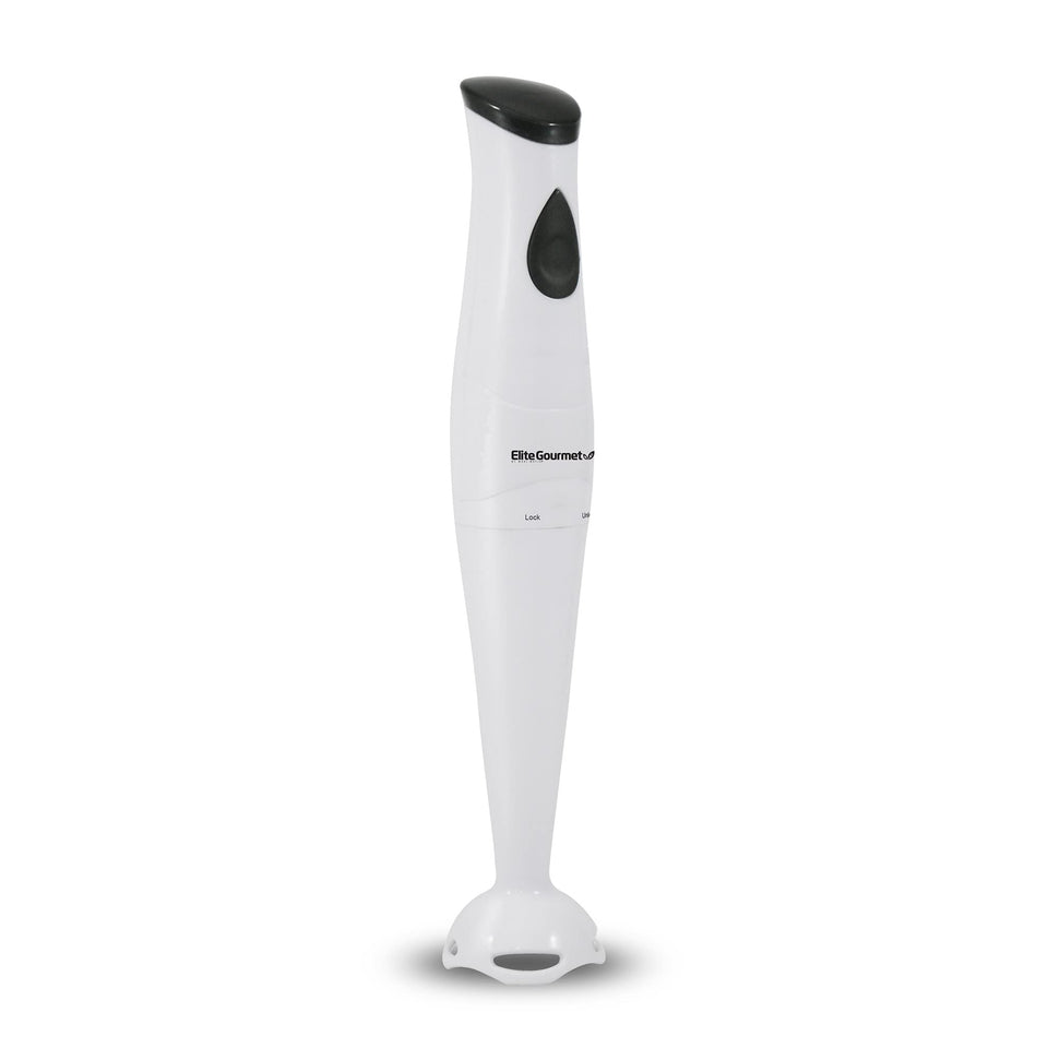 Elite Gourmet EHB-2425X immersion blender in action for smooth purees