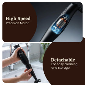 Elite Gourmet EHB2425B dishwasher-safe wand for easy cleanup