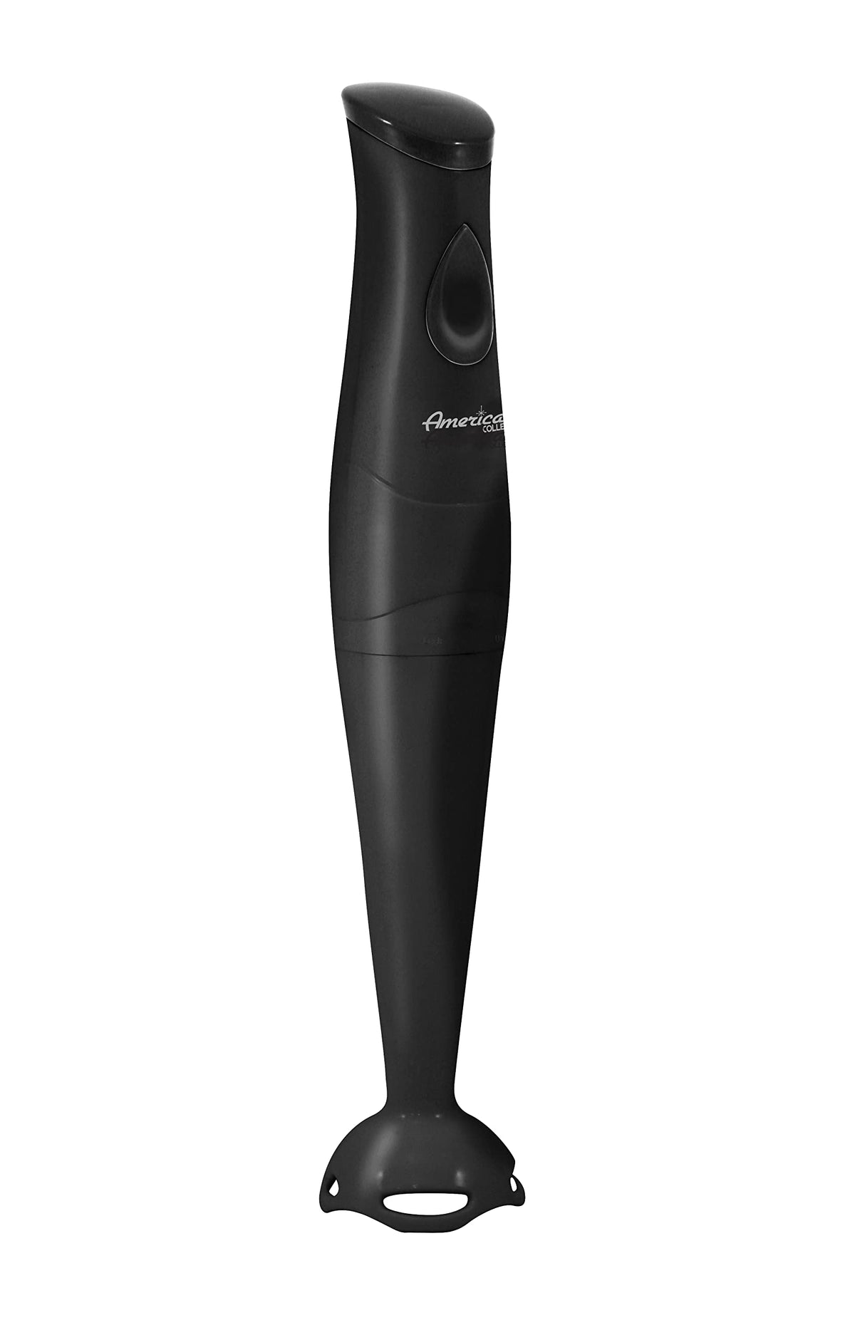 Elite Gourmet EHB2425B immersion blender in action blending sauces in a pot