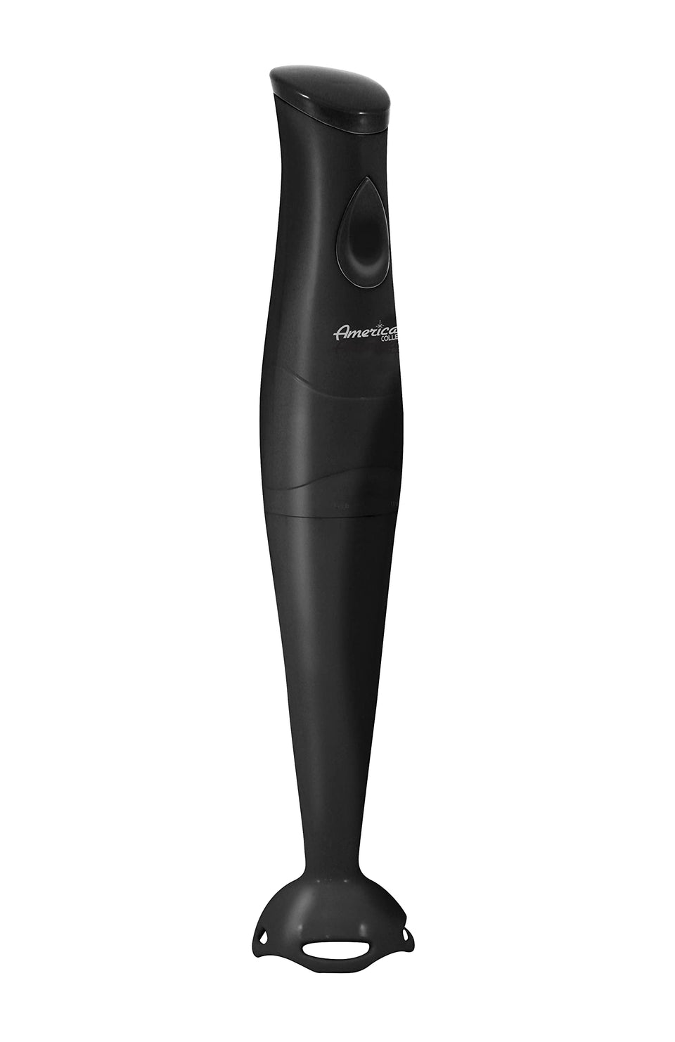 Elite Gourmet EHB2425B immersion blender in action blending sauces in a pot