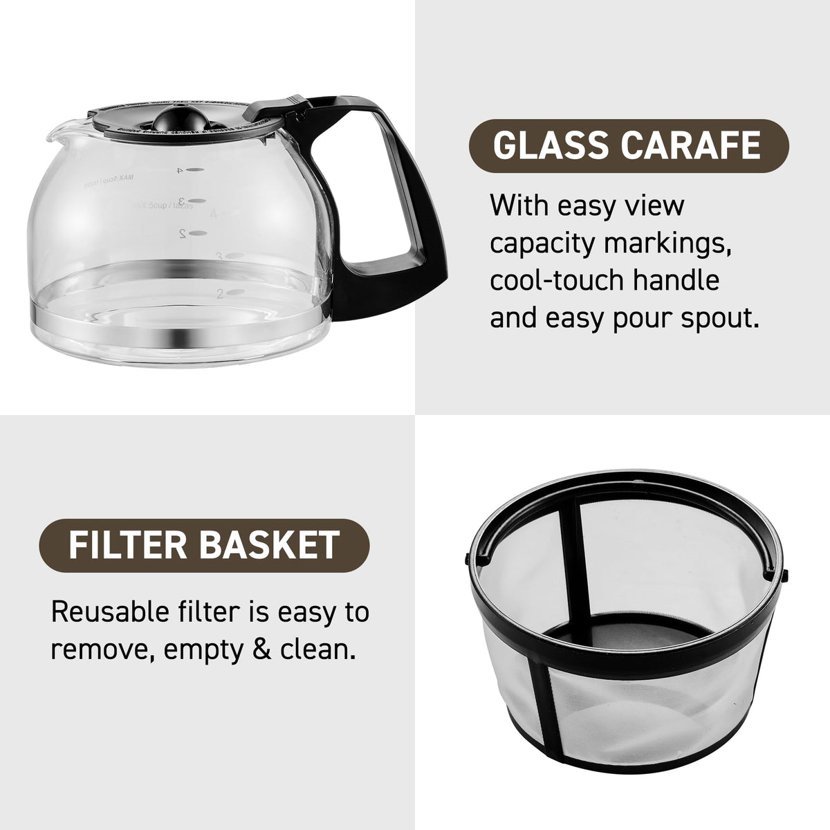 Semi-transparent water reservoir on the Elite Gourmet EHC-5055 for easy water checks