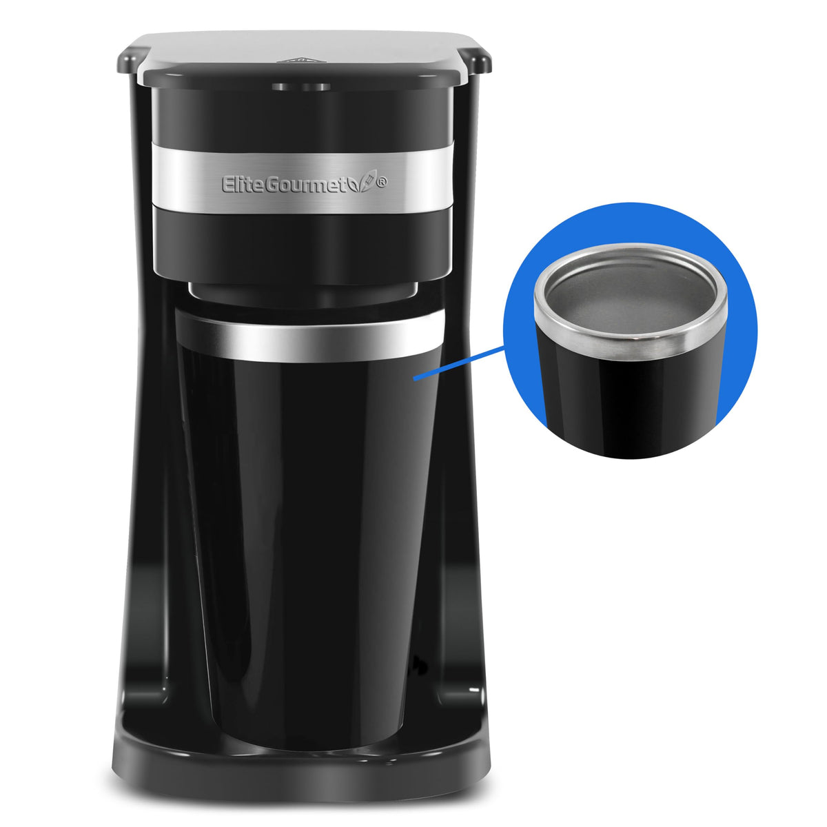 Elite Gourmet EHC111A compact single-serve coffee maker for small spaces