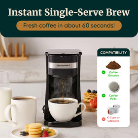 EHC113 in action with one touch brew for quick mornings.