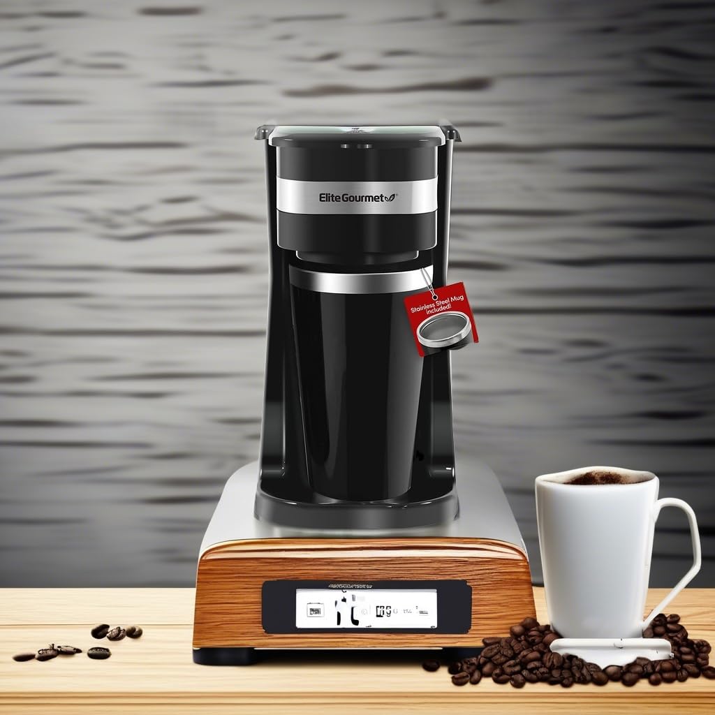 Under spout mug clearance shown with Elite Gourmet EHC113 for easy pouring.