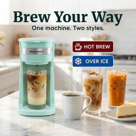 Compact design by Elite Gourmet fits tight countertops and travel setups