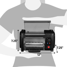 Elite Gourmet EHD-051BX stainless steel body for durable home use.
