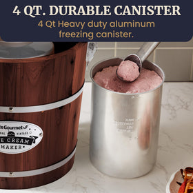 Elite Gourmet EIM418 electric motor unit powers quick churn.