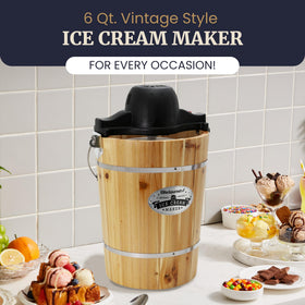 Elite Gourmet ice cream maker six-fin paddle blends ingredients to a smooth finish