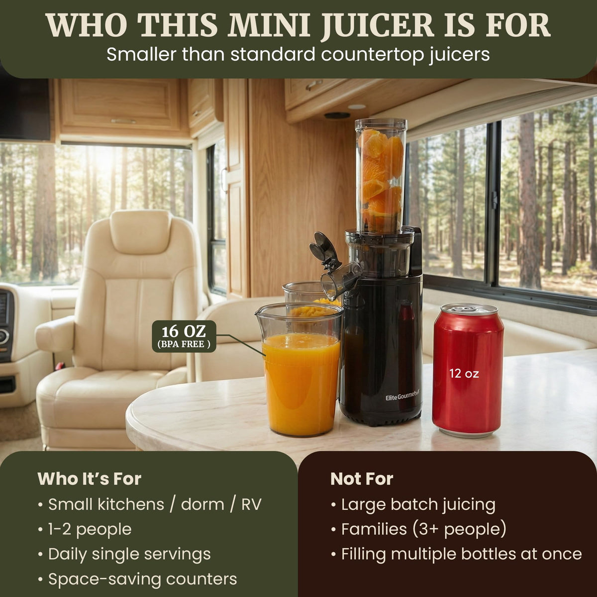Cleaning brush included with EJX600 for easy cleanup after juicing.