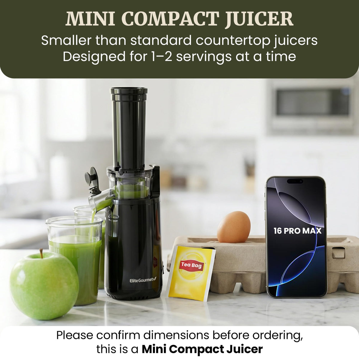 EJX600 16oz juice cup ready for a fresh single serving.
