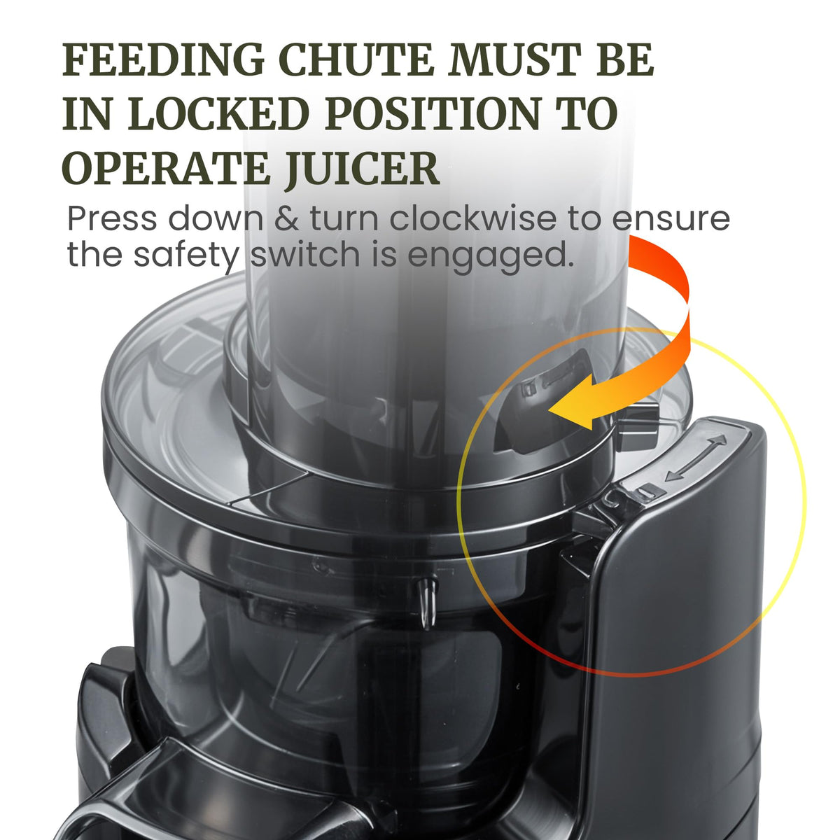 Pulp container included with EJX600 for convenient cleanup.