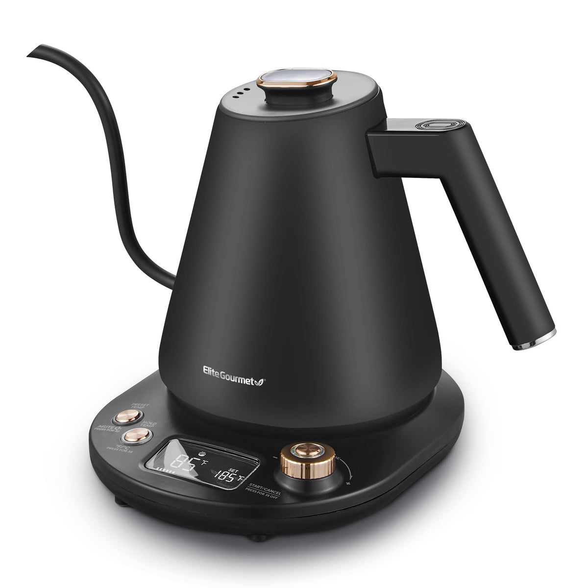 Elite Gourmet EKT3001 gooseneck spout for precise pours