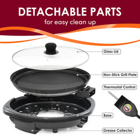 Dishwasher-safe parts of Elite Gourmet EMG-980BX for simple cleanup after meals
