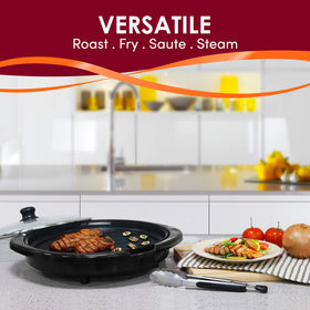 Compact indoor grill setup of Elite Gourmet EMG-980BX for versatile meals