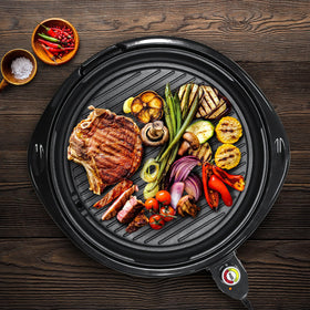 Close-up of Elite Gourmet EMG-980BX nonstick coating for easy food release