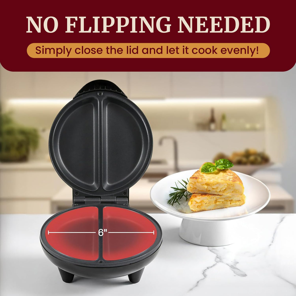 Elite Gourmet EOM205 two-portion setup for pair meals or snacks