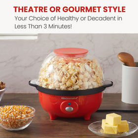 Elite Gourmet EPM330R reversible serving bowl doubles as a lid and dish.