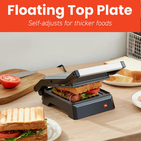Elite Gourmet EPN160 open flat mode for larger, shareable meals.