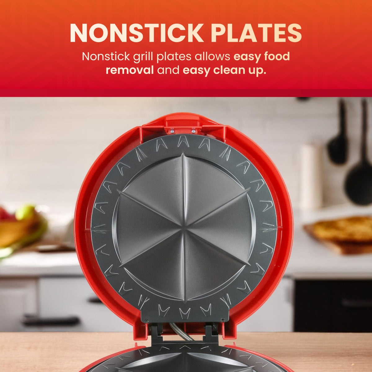 Elite Gourmet EQD-118 indicator lights show power and preheat status
