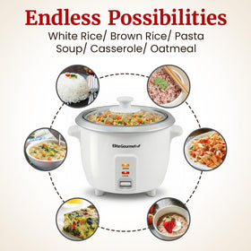 Elite Gourmet ERC-003X easy-clean inner pot simplifies cleanup after meals