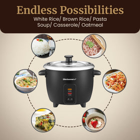 Elite Gourmet ERC006SS compact controls simplify daily cooking.