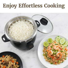 Elite Gourmet ERC2010B easy-clean stainless pot for fast cleanup