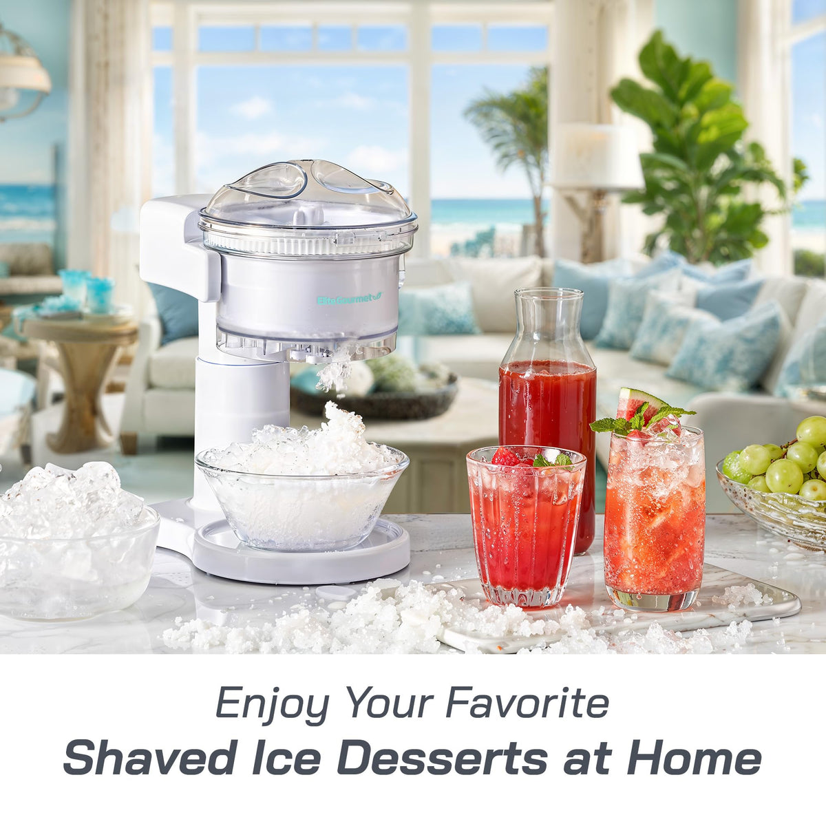 Elite Gourmet ESI1201 side view highlights portable footprint for easy storage.