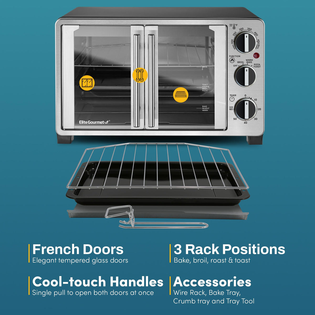 Removable parts of Elite Gourmet ET2530M are dishwasher-safe for quick cleanup.