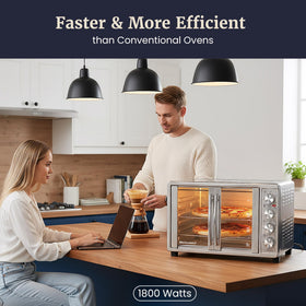 Elite Gourmet ETO-4510M independent top and bottom controls for flexible cooking