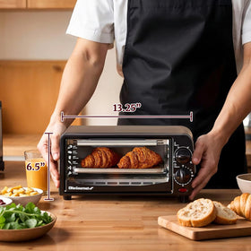 Elite Gourmet ETO236 featuring a 15-minute timer for timed snacks.