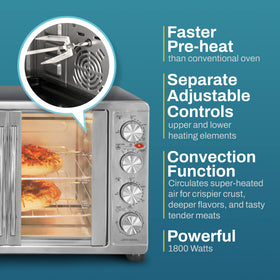 Convection feature in Elite Gourmet ETO4510MX for even browning